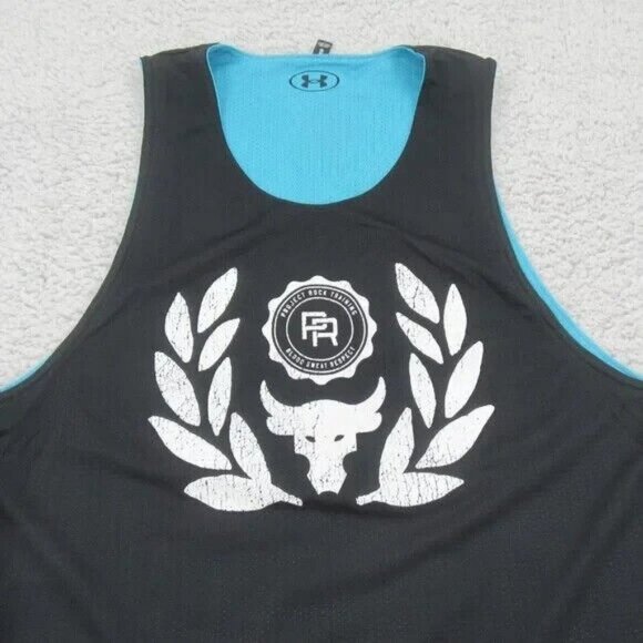 Under Armour Project Rock Training Reversible Gym Tank Top Mens Size Medium NEW - Picture 2 of 11